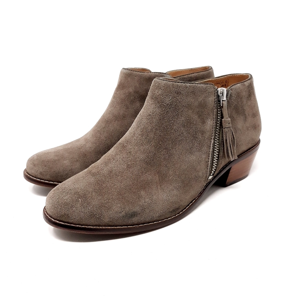 Vionic Serena Suede Zipper Booties Sz 8